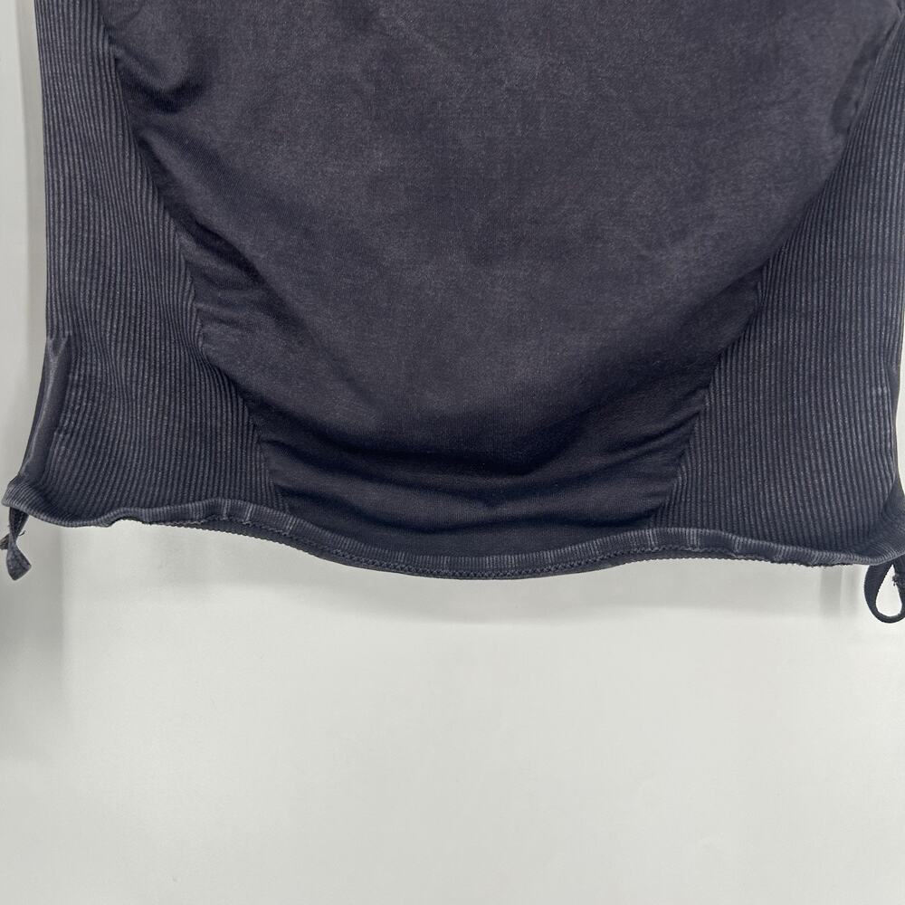Free People Movement Good Karma Hoodie Shirt Black Fitted Cowl Neck Size S - Picture 7 of 12